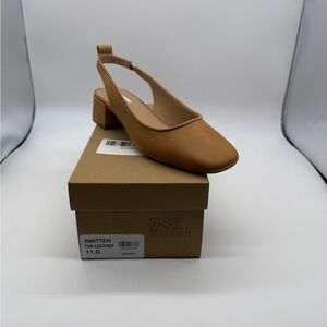 Steve Madden Tan Leather Slingback Heels